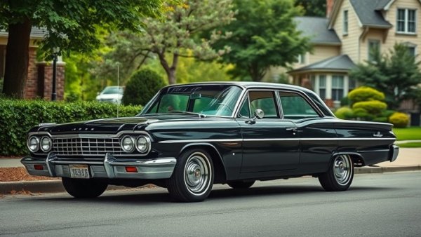 Classic sedan on residential street, reflecting on car longevity.