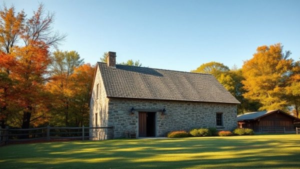 Charming stone barn in autumn landscape, what we loved in November.