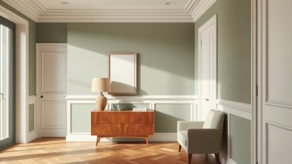 After Bach Studio Place Dauphine apartment renovation hallway with modern decor.