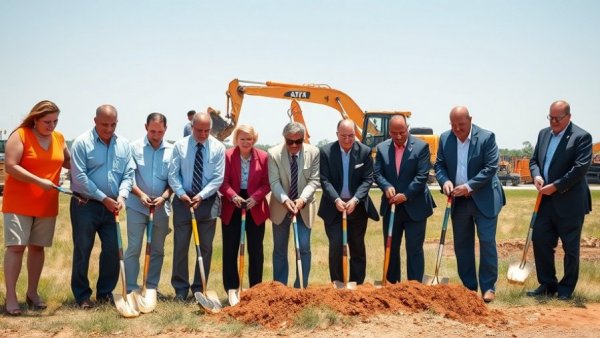 Officials at Texas Highway Rebuild groundbreaking ceremony.