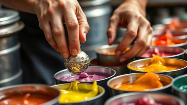 DIY wax-dipped holiday ornaments being crafted with colorful wax.