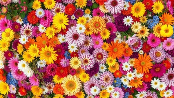 Reflecting Diverseness Installation vibrant floral mosaic.