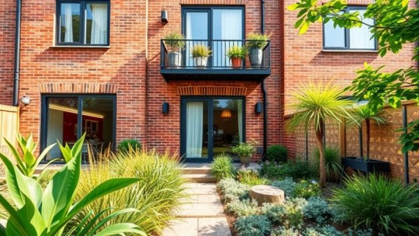 Modern townhouse with garden design inspiration