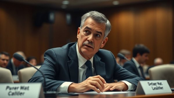 NEPA Review Overhaul discussion by a man at a meeting table.