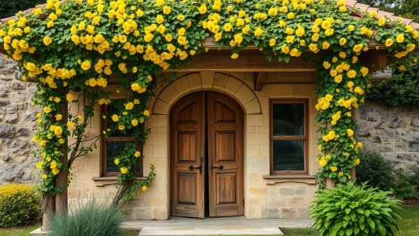 Home Design Inspiration December 2025: rustic stone pavilion with vines