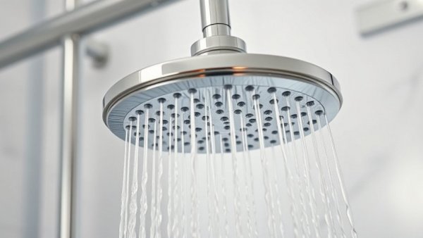 Sleek chrome shower head spraying water jets, best shower heads of 2026.