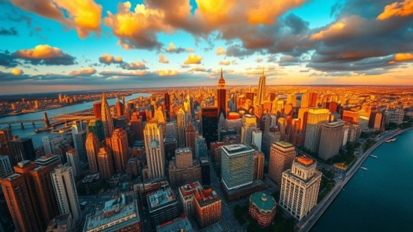 Moss Construction acquires Ellison Construction: city skyline at sunset.