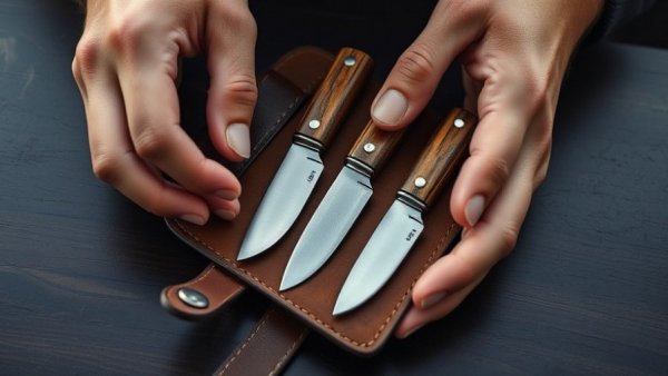 Elegant whittling knife set with leather case, best whittling knife of 2026.
