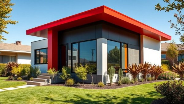 Contemporary house design with site-specific architecture elements.