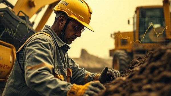 Dramatic decline in construction jobs visualized with worker and data overlay.