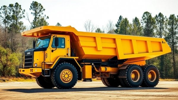 Bright yellow articulated dump truck in outdoor setting for buyer's guide.