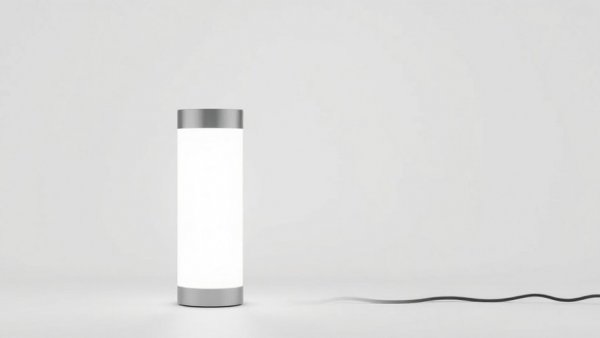 Sleek modern portable cordless lamp with a minimalistic design.