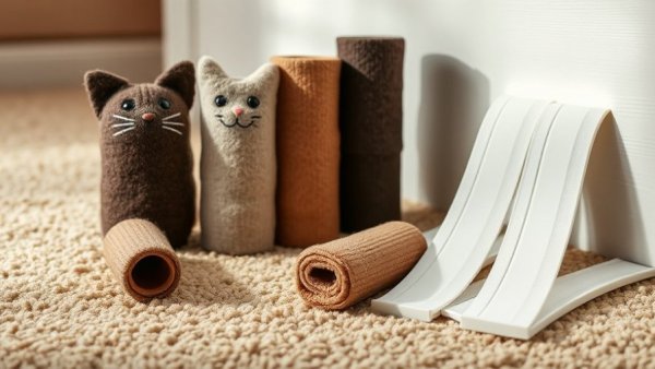 Best door draft stoppers on carpet in various styles.