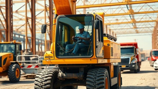 Turner Equipment Rental Company machinery at construction site in action.