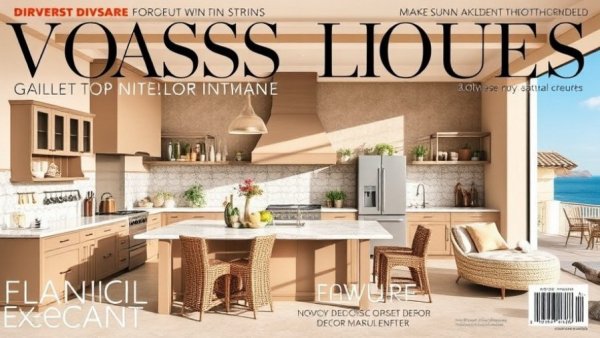 Magazine cover showing coastal-inspired kitchen designs for sustainable home improvements 2026.