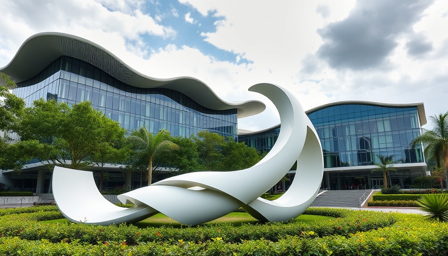 Google’s Architectural Innovations: modern building with unique sculpture.