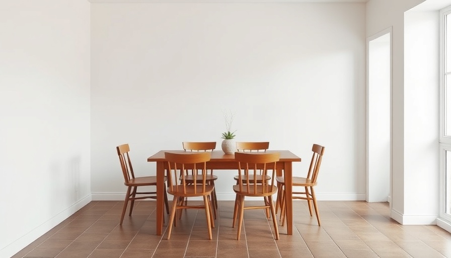 Minimalist dining room in need of green dining room makeover.