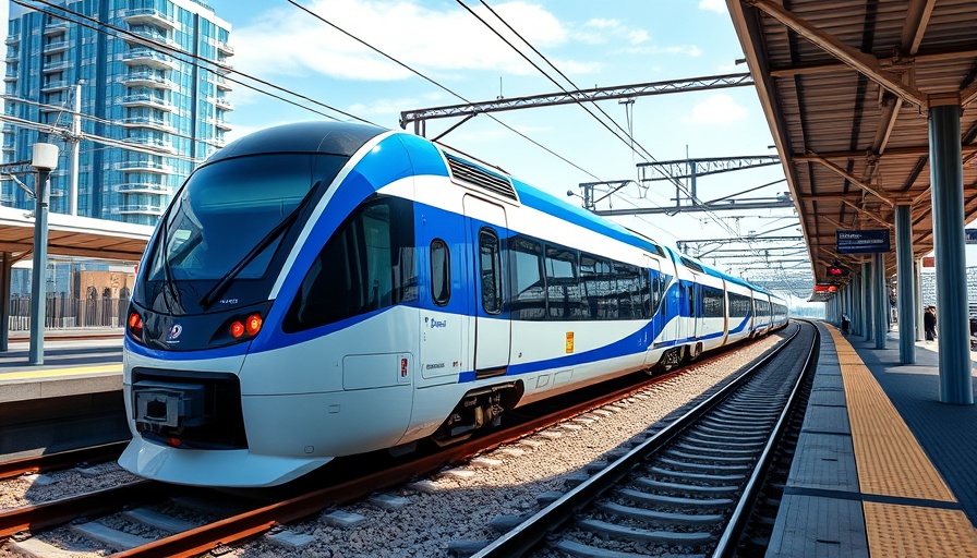 Modern train depicting the future of US rail industry.