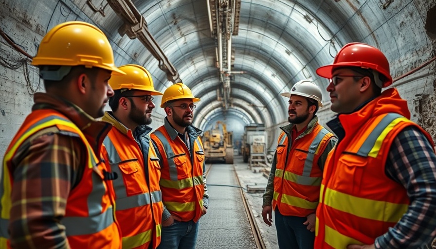 L.A. tunnel construction workers focus on safety measures.