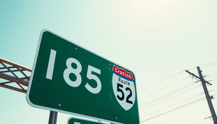 I-85 Widening Project Charlotte road sign under clear sky.