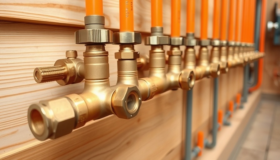 Detailed PEX pipe installation with brass manifolds for PEX Pipe Benefits and Installation Guide.