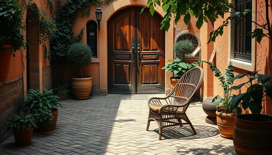 Courtyard showcasing outdoor living trends in shade