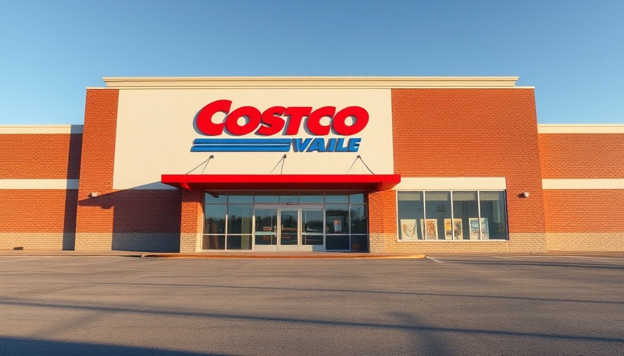 Costco exterior, showcasing entrance and logo