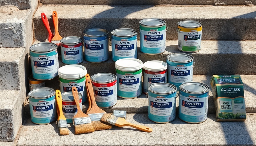 Best Concrete Paints for Masonry Surfaces on steps displaying various options