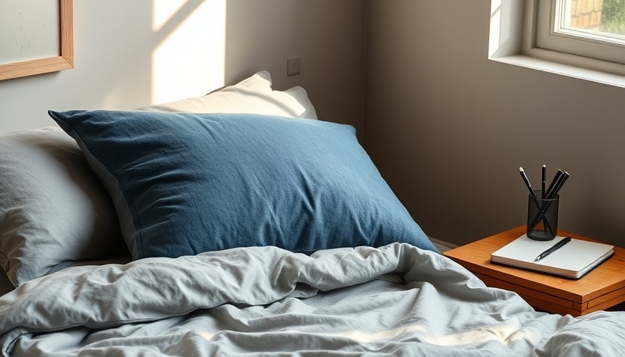 Cozy corner with linen sheets and wooden side table.