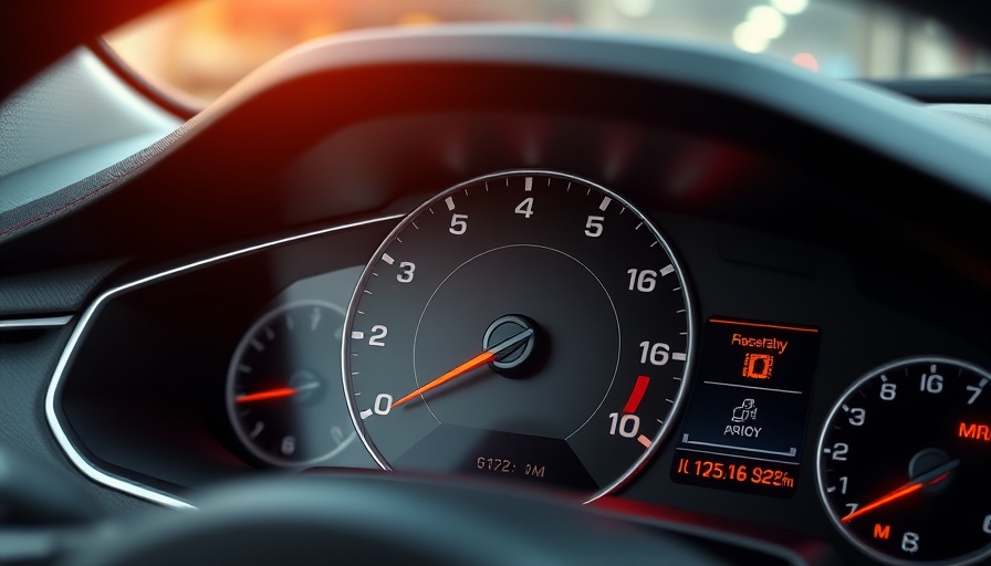 Dashboard displaying warning signals in a modern vehicle.