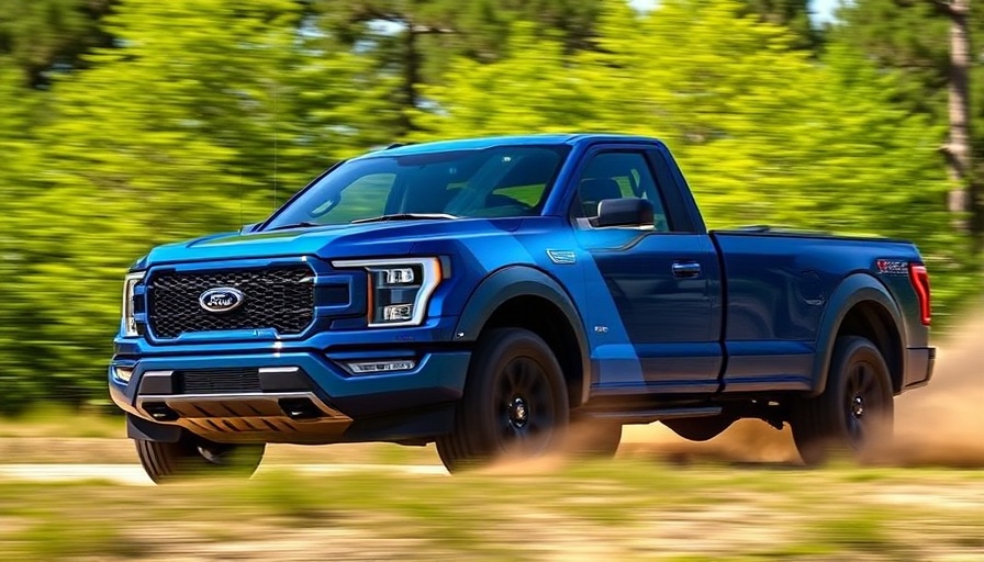 2026 Ford F-150 Lightning STX driving on a forest road