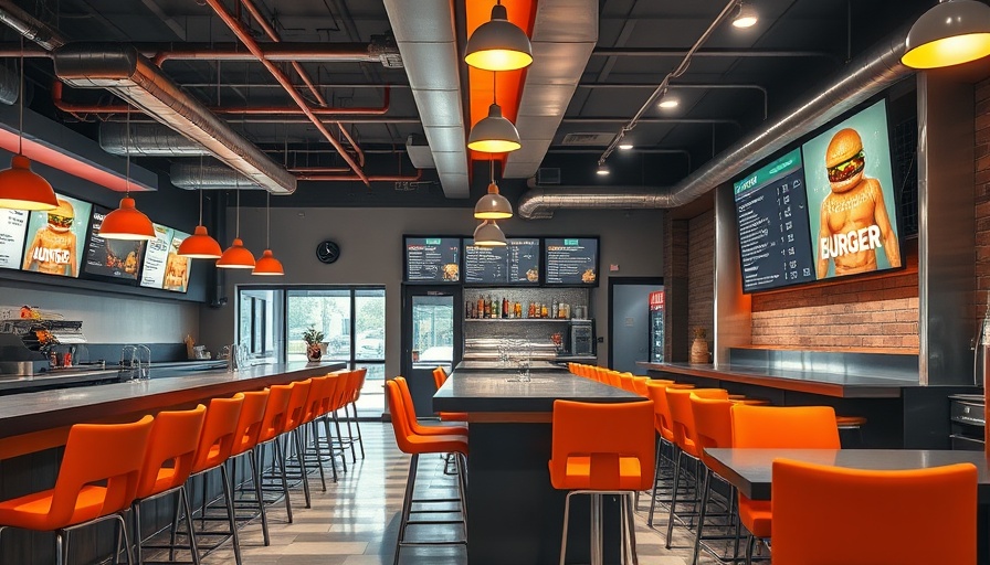 Industrial-style Poland burger restaurant interior design