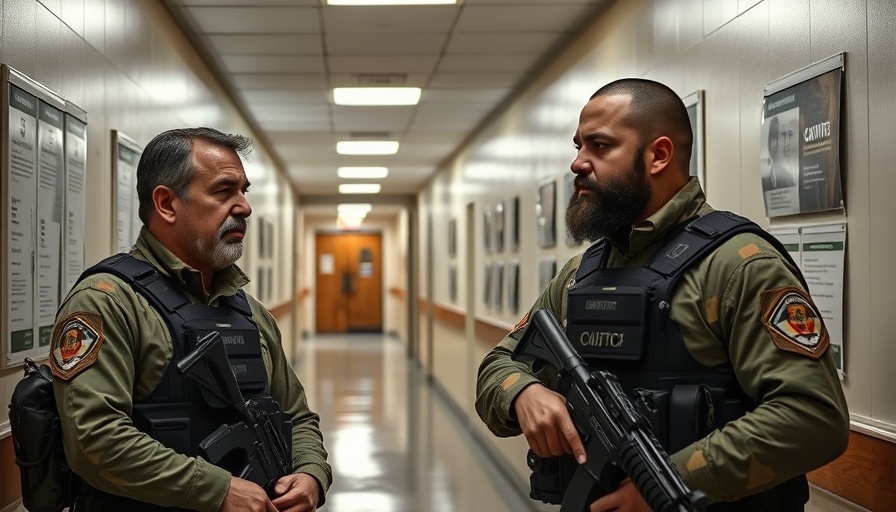 I-9 compliance procedure discussed in immigration court hallway.