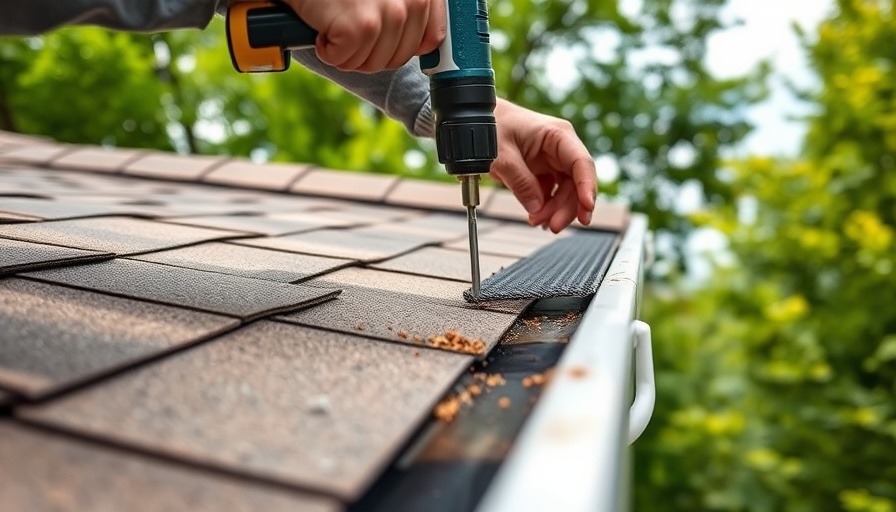 Installation of best micro-mesh gutter guard 2024 using drill.