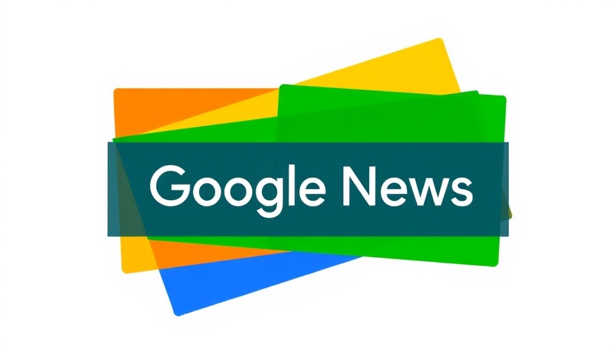 Minimalistic Google News logo with vibrant colors.