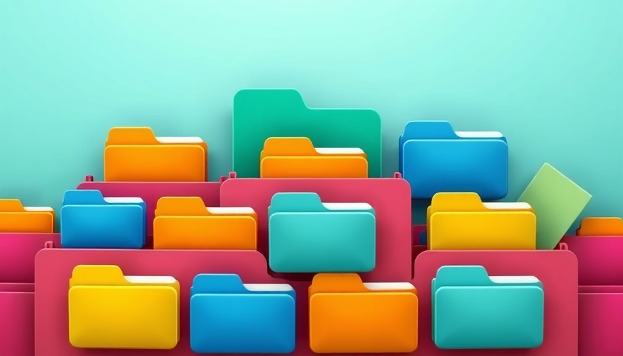 Colorful digital folders representing paid media strategy for home renovation companies