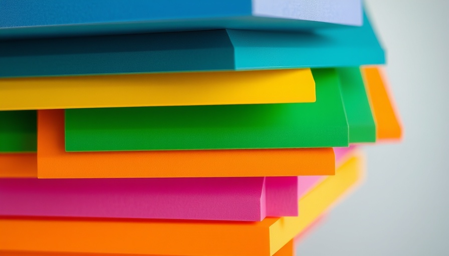 Colorful abstract rectangle stack representing EPDM granules market growth.