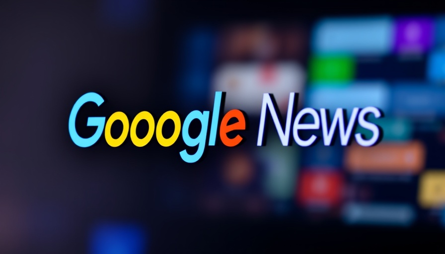Colorful Google News logo in digital art style.