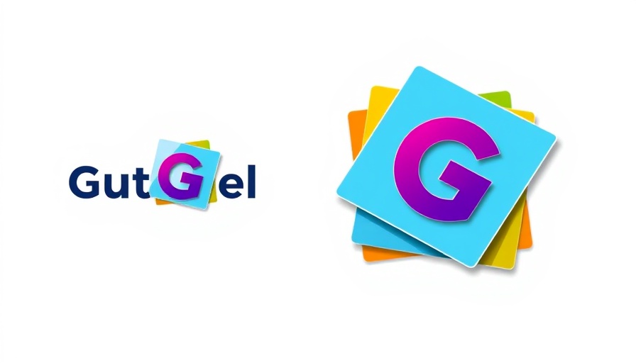 Colorful digital logo, overlapping cards design.