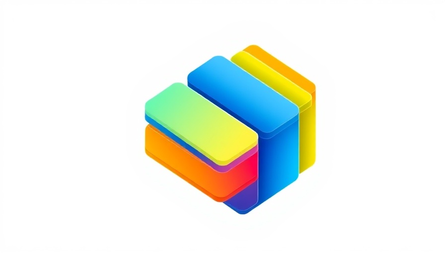 Colorful digital cards logo for geographic segmentation in business