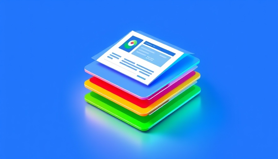 Colorful Google News icon with layered cards