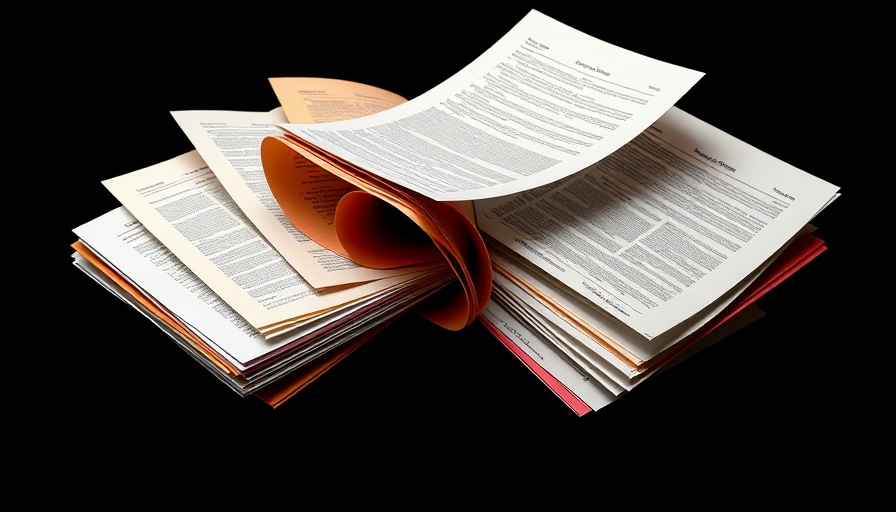 Abstract colorful documents symbolizing outdated marketing strategies.