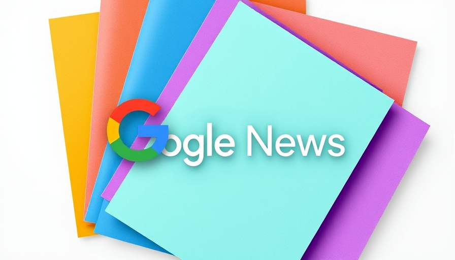 Colorful Google News logo for license plate marketing concept.