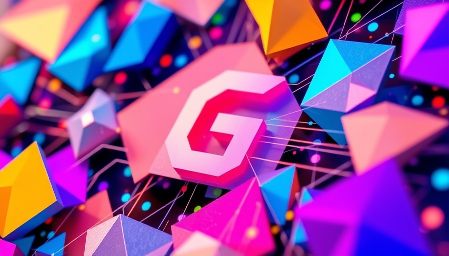 Colorful geometric shapes symbolizing digital communication in ethical marketing practices for service businesses.