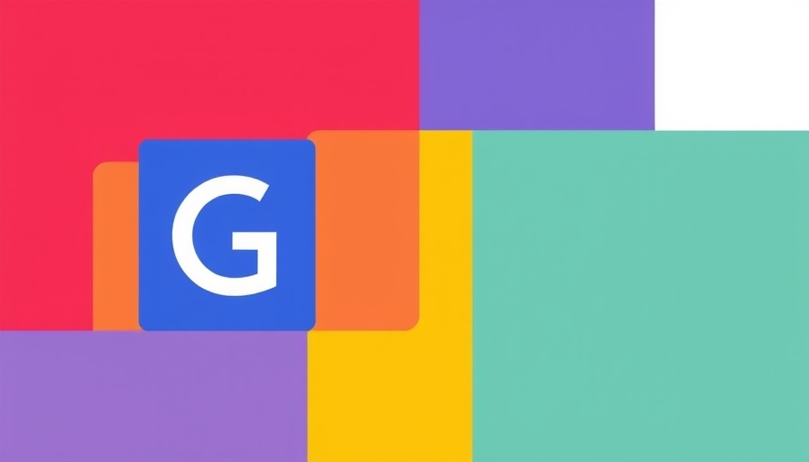 Colorful geometric shapes with a blue rectangle for home renovation company