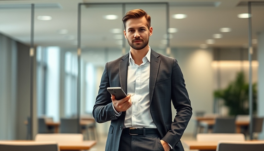 Business professional in sleek conference setting related to AI job losses.