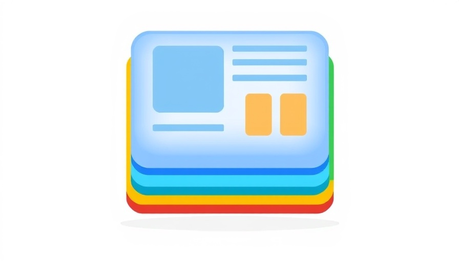 Colorful Google News icon with layered card design.