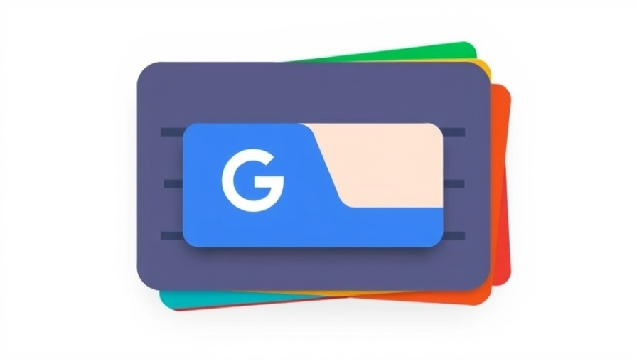 Minimalistic Google News icon with colorful layered cards.
