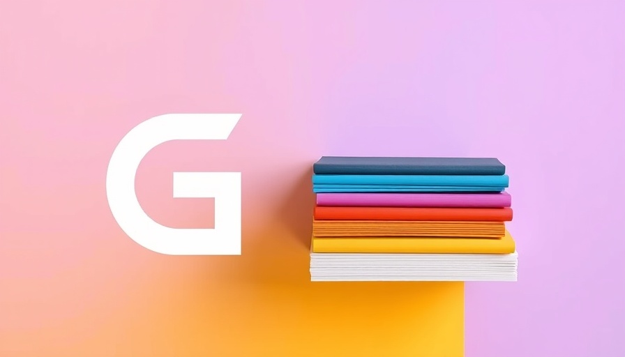 Logo with G and colored papers for modern design