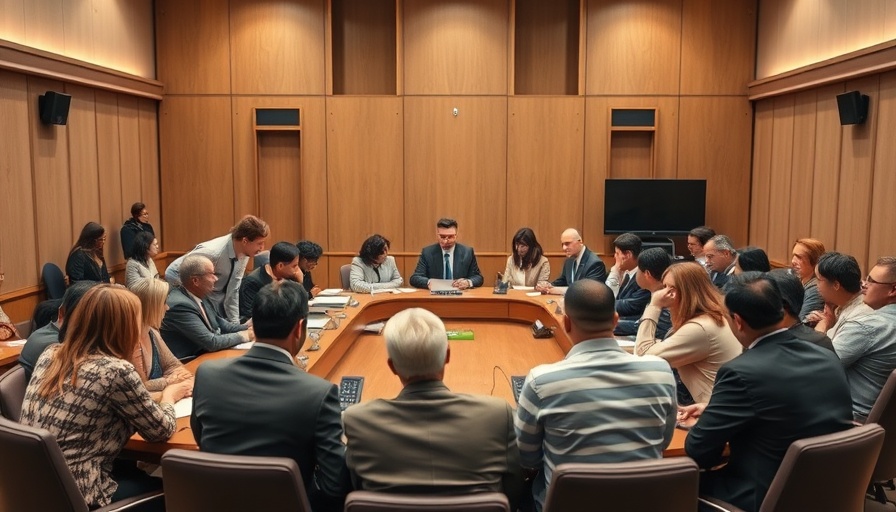 Formal government meeting discussing Ford government Bill 5 consultation.